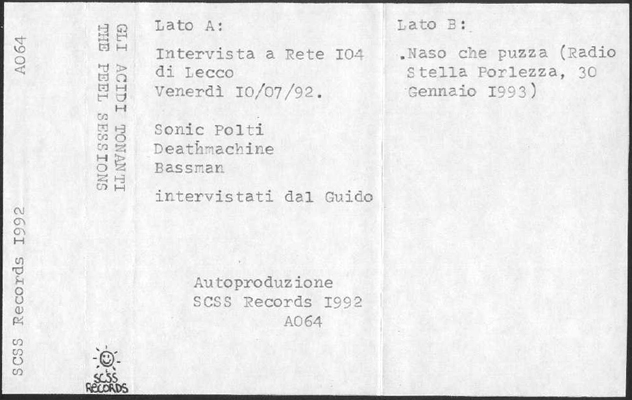 a064 gli acidi tonanti: the peel sessions 1992 a064 gli acidi tonanti: the peel sessions 1992